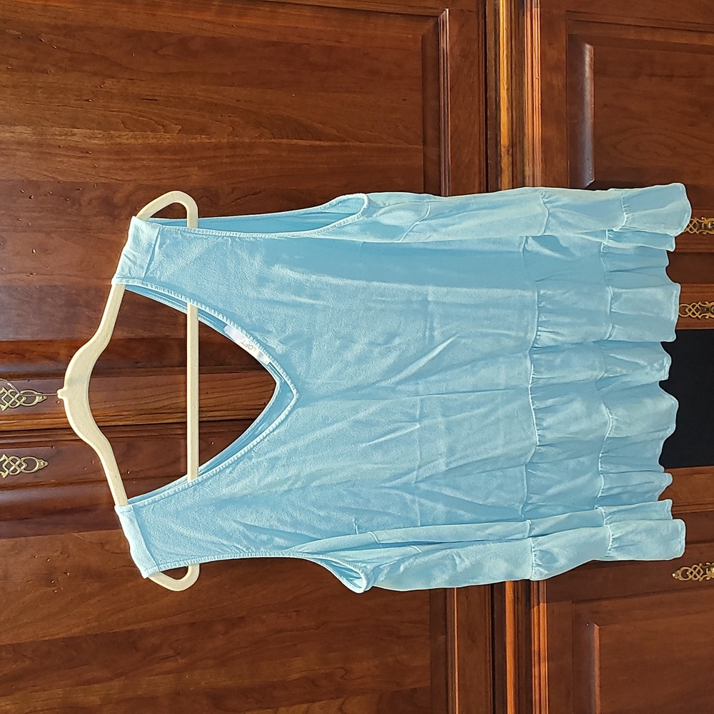 Loft Plus Tiered V Neck Top
